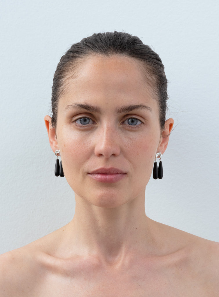 Duplet Onyx Earrings
