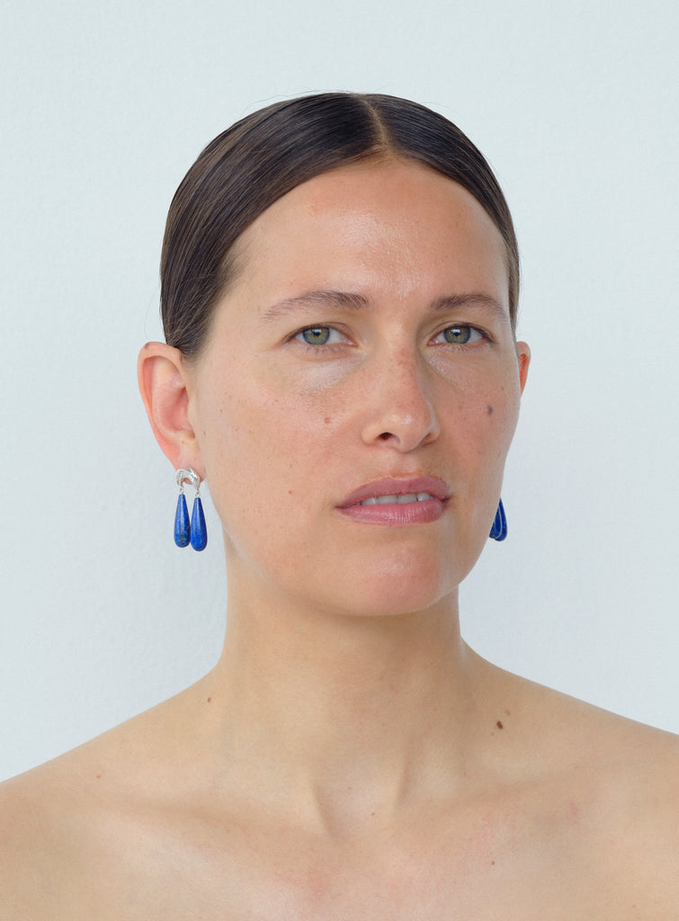 Duplet lapis earrings