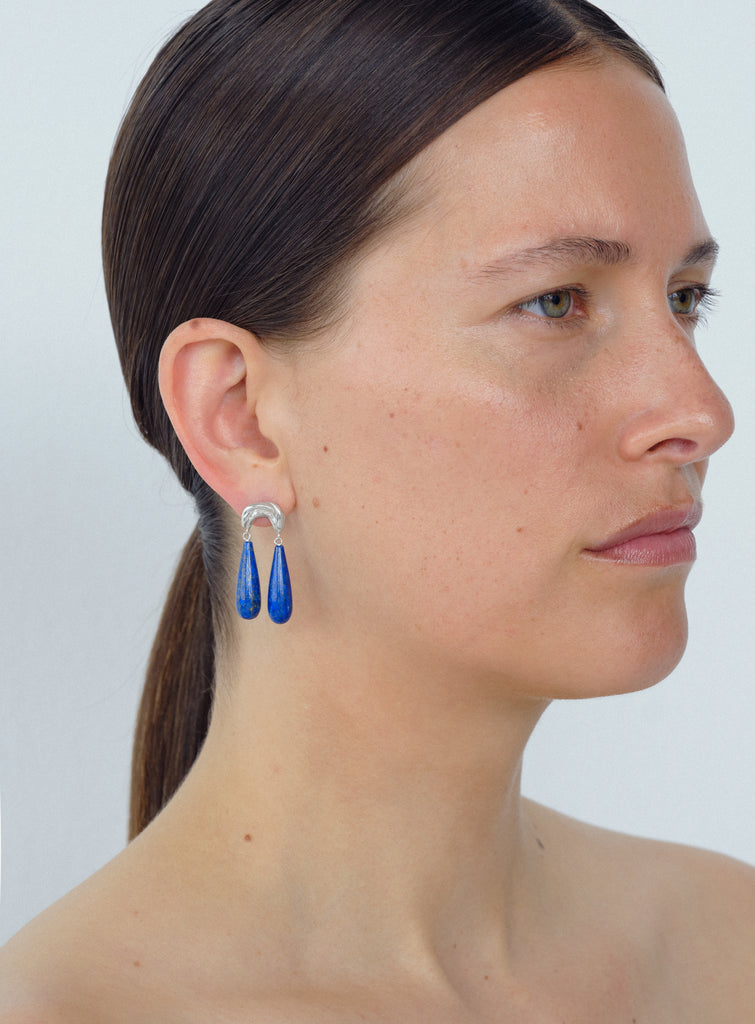 Duplet lapis earrings