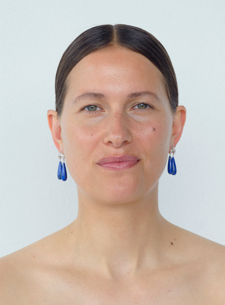 Duplet lapis earrings
