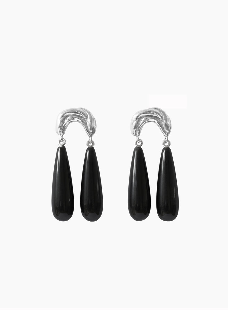 Duplet Onyx Earrings