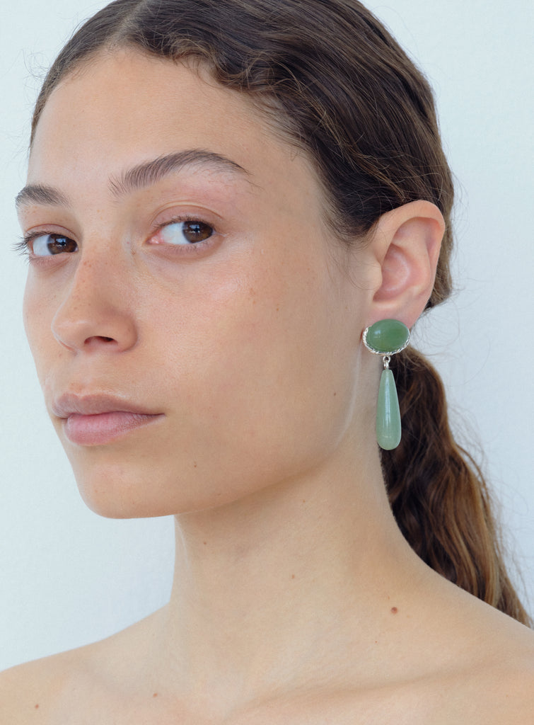 Embleme grande aventurine earrings