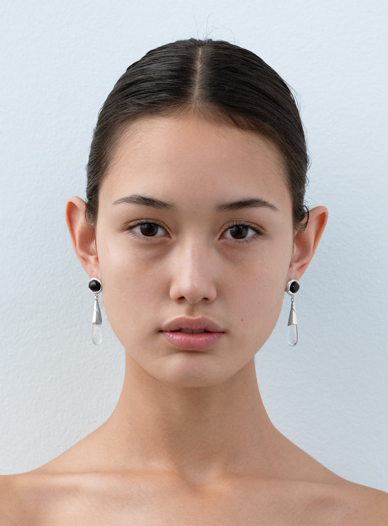 Kamma Onyx Crystal Earrings