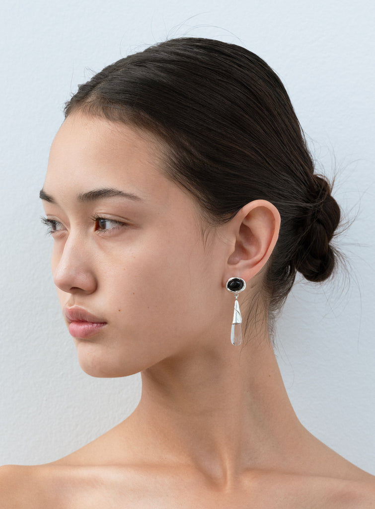 Kamma Onyx Crystal Earrings