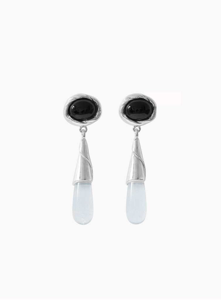Kamma Onyx Crystal Earrings