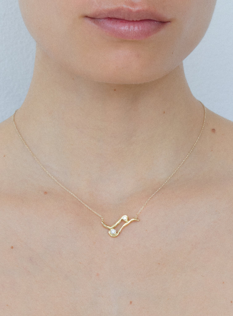 Node diamond necklace