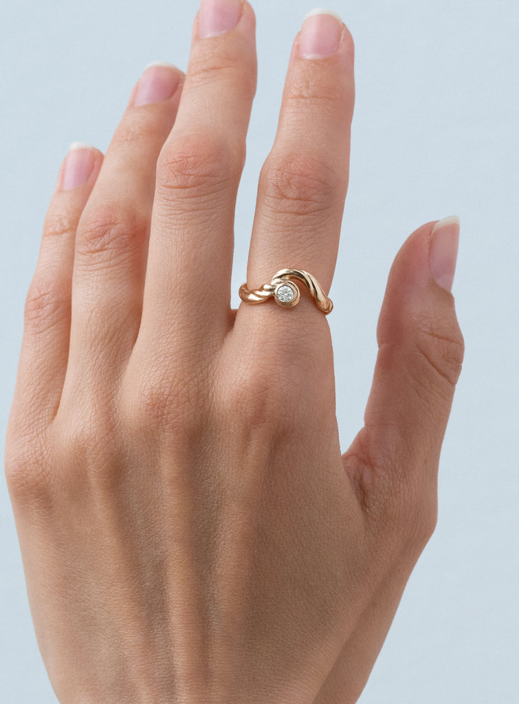 Petite Cloud Diamond Ring