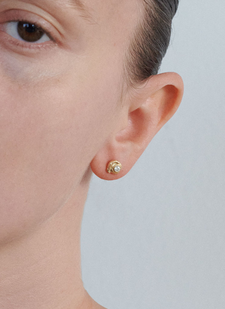 fern diamond earring