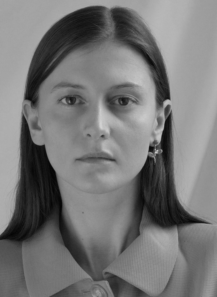 Claude coral earring